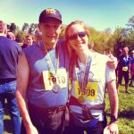 Hannan and me at marathon finish